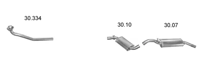 Sistema de gases de escape Vw GOLF II