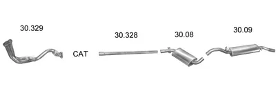 Sistema de gases de escape Vw GOLF II