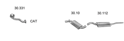 Sistema de gases de escape Vw JETTA II
