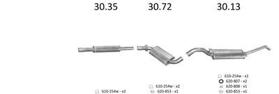 Sistema de gases de escape Vw JETTA II