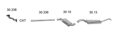 Sistema de gases de escape Vw JETTA II
