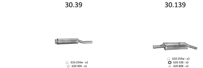Sistema de gases de escape Vw PASSAT B2 · Vw SANTANA · Vw PASSAT B2 Variant