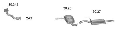 Sistema de gases de escape Vw PASSAT B3/B4 · Vw PASSAT B3/B4 Variant
