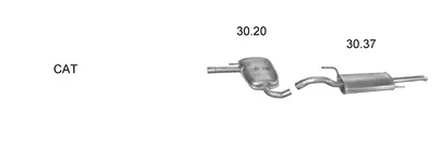 Sistema de gases de escape Vw PASSAT B3/B4 · Vw PASSAT B3/B4 Variant