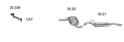 Sistema de gases de escape Vw PASSAT B3/B4 · Vw PASSAT B3/B4 Variant