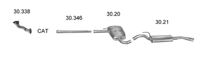 Sistema de gases de escape Vw PASSAT B3/B4 · Vw PASSAT B3/B4 Variant