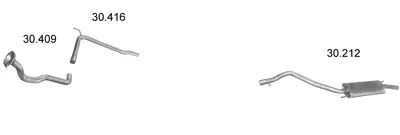 Sistema de gases de escape Vw TRANSPORTER T4 Bus · Vw TRANSPORTER T4 Van · Vw TRANSPORTER T4 Platform/Chassis (70E, 70L, 70M, 7DE, 7DL, 7D
