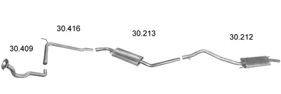 Sistema de gases de escape Vw TRANSPORTER T4 Bus · Vw TRANSPORTER T4 Van · Vw TRANSPORTER T4 Platform/Chassis (70E, 70L, 70M, 7DE, 7DL, 7D