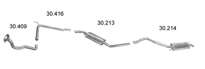 Sistema de gases de escape Vw TRANSPORTER T4 Bus · Vw TRANSPORTER T4 Van