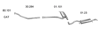 Sistema de gases de escape Audi A4 B5 · Audi A4 B5 Avant