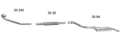 Sistema de gases de escape Vw GOLF II