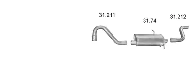 Sistema de gases de escape Volvo 740 · Volvo 740 Kombi · Volvo 760