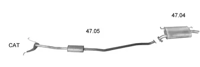 Sistema de gases de escape Kia SHUMA Saloon · Kia SHUMA I