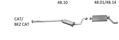 Sistema de gases de escape Saab 9000 Hatchback