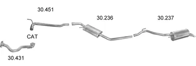 Sistema de gases de escape Vw TRANSPORTER T4 Bus · Vw TRANSPORTER T4 Van