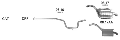 Sistema de gases de escape Ford MONDEO IV Turnier · Ford MONDEO IV · Ford GALAXY II