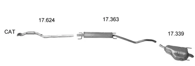 Sistema de gases de escape Opel ASTRA H Estate · Vauxhall ASTRA Mk V Estate