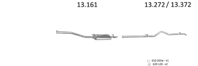 Sistema de gases de escape Mercedes-Benz SPRINTER 2-t Platform/Chassis · Mercedes-Benz SPRINTER 3-t Van · Mercedes-Benz SPRINTER 3-t Bus