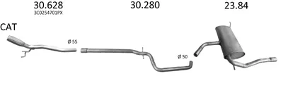 Sistema de gases de escape Seat TOLEDO III · Seat ALTEA XL
