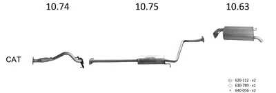 Sistema de gases de escape Hyundai GETZ
