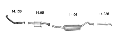 Sistema de gases de escape Mitsubishi PAJERO II