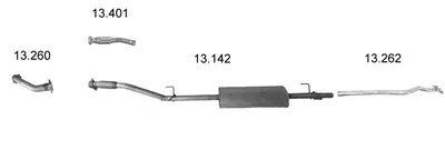 Sistema de gases de escape Mercedes-Benz SPRINTER 2-t Bus · Mercedes-Benz SPRINTER 2-t Van · Mercedes-Benz SPRINTER 2-t Platform/Chassis