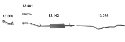 Sistema de gases de escape Mercedes-Benz SPRINTER 4-t Platform/Chassis · Mercedes-Benz SPRINTER 4-t Van