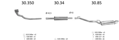 Sistema de gases de escape EDEX 2850