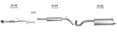 Sistema de gases de escape Skoda ROOMSTER