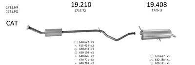 Sistema de gases de escape Peugeot 307 SW · Peugeot 307 Break