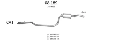 Sistema de gases de escape Ford FIESTA IV · Mazda 121 III · Ford PUMA
