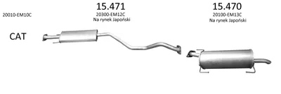Sistema de gases de escape Nissan TIIDA Hatchback · Nissan TIIDA Saloon