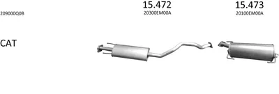 Sistema de gases de escape Nissan TIIDA Hatchback