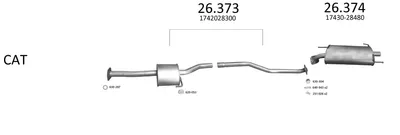 Sistema de gases de escape Toyota PREVIA II