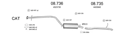 Sistema de gases de escape Ford TOURNEO CONNECT