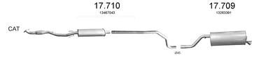 Sistema de gases de escape Opel CORSA E · Opel CORSA E Hatchback Van