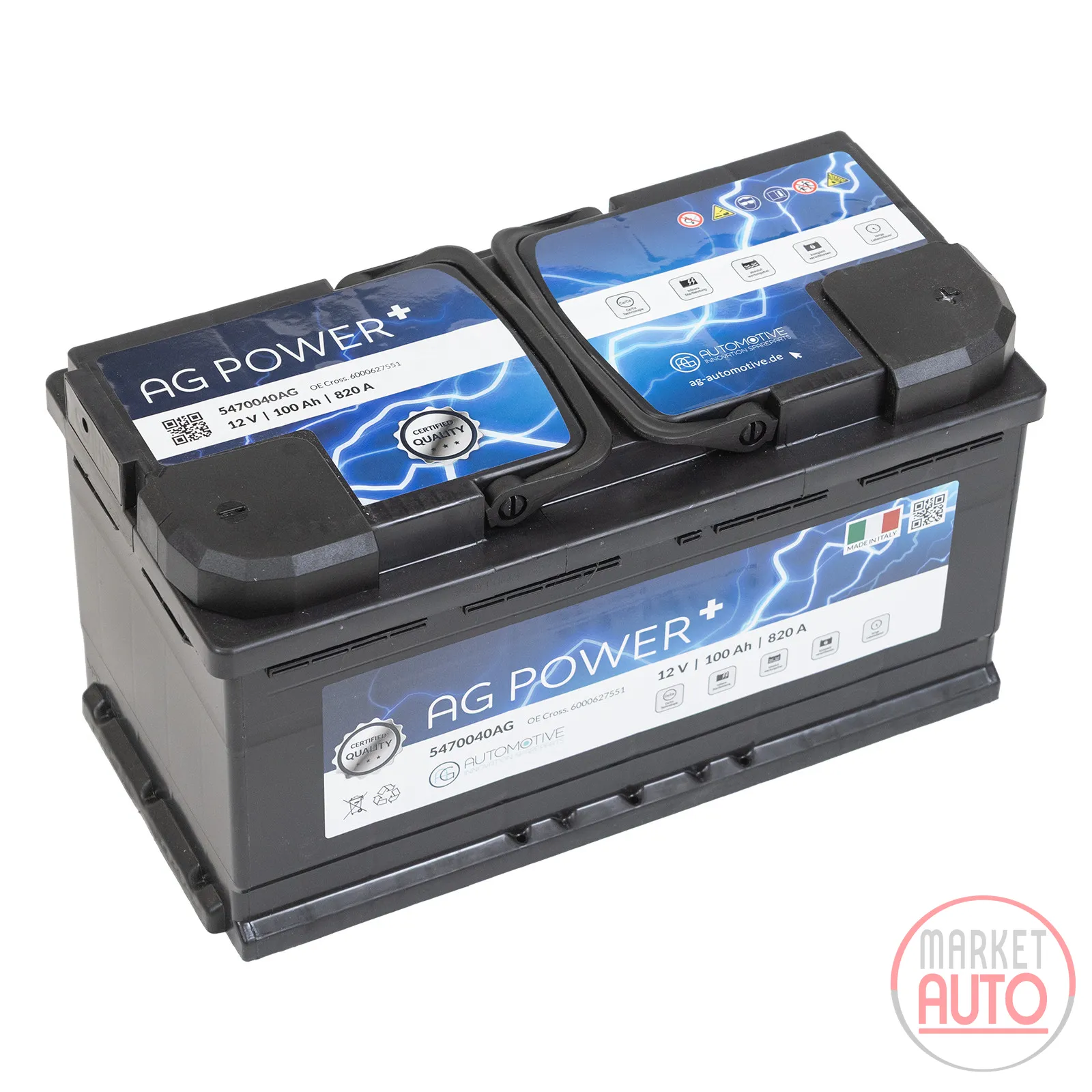Batterie 100AH 820A (EN-SAE) AG Automotive