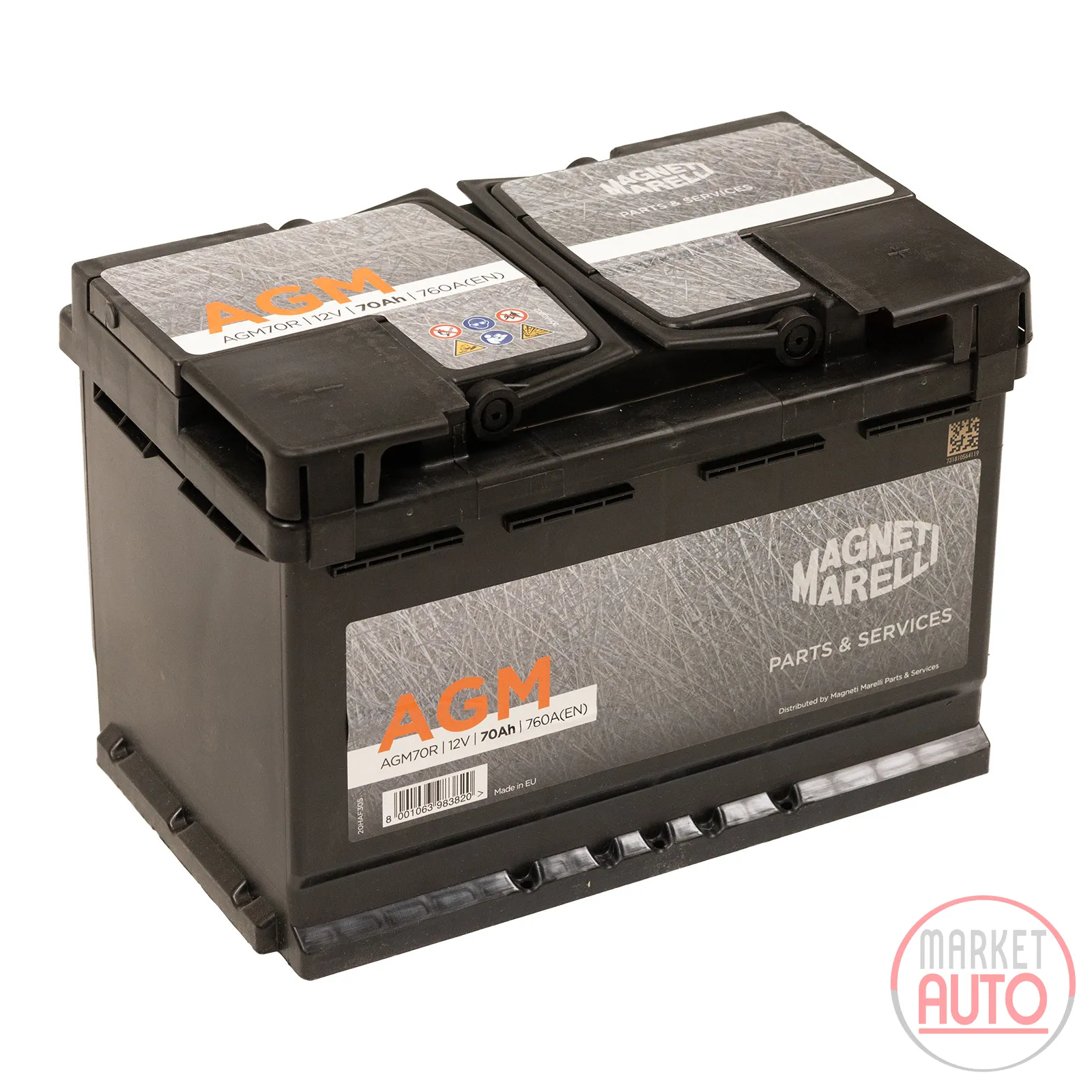 AGM Batterie 70AH 760A Magneti Marelli