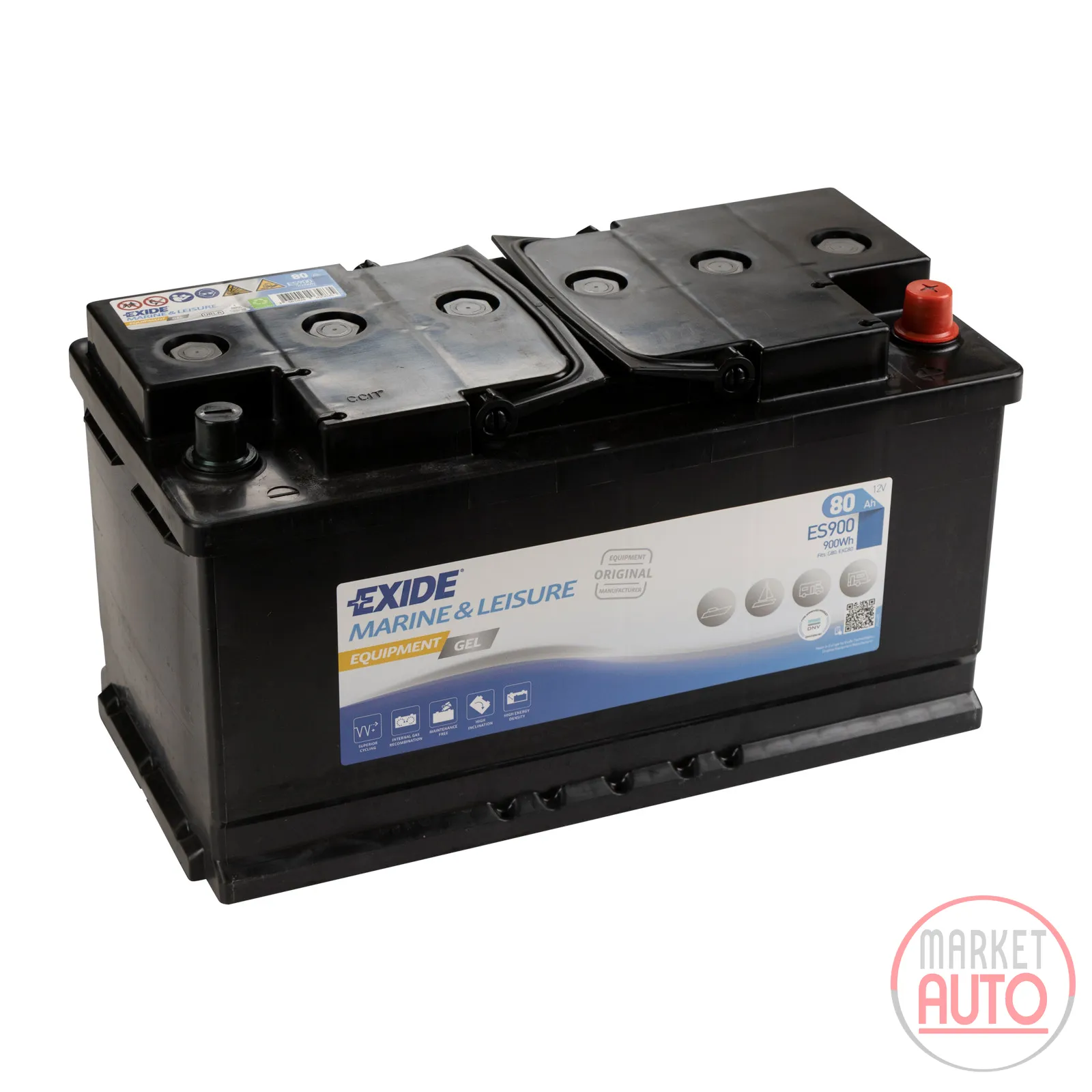 Batterie EXIDE Gel ES900 (Gel G80) 80AH
