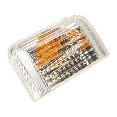 Blinkerkappe links im Spiegel für 16 Watt Blinker, innen mit orangener Kappe