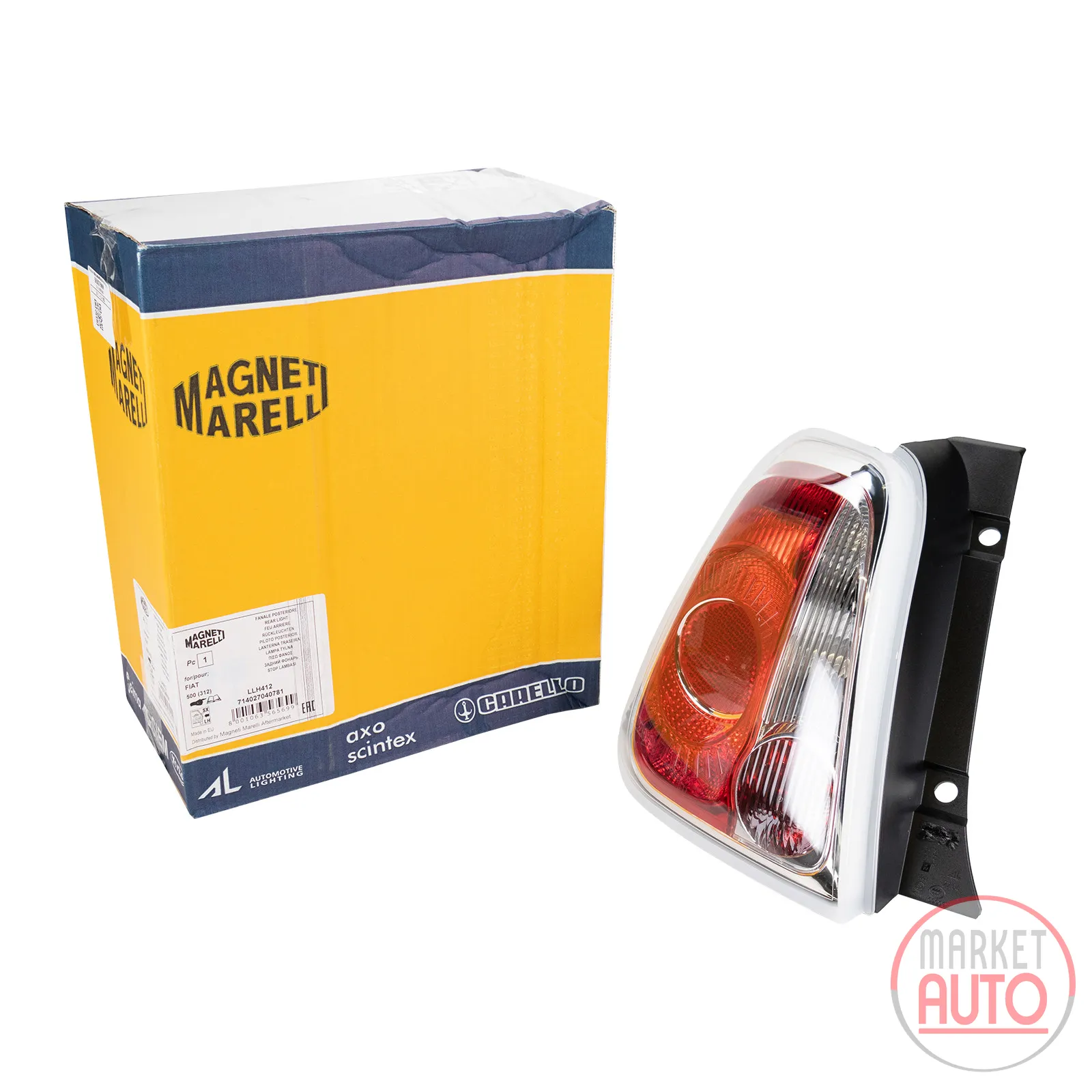 Rückleuchte links weiße Umrandung Magneti Marelli