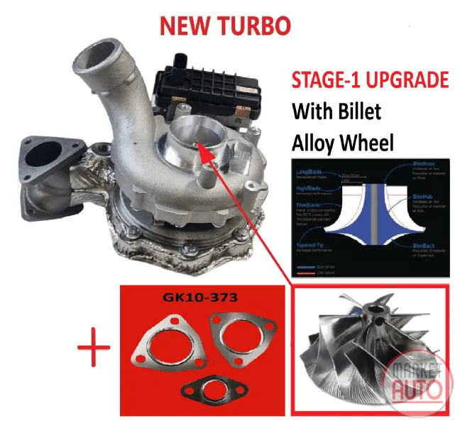 Turbocharger new with billet compressor wheels -NRGS